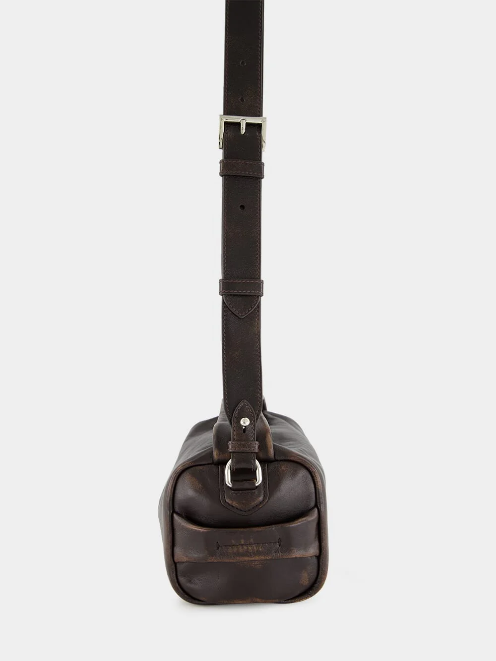 Dark Brown Nappa Leather Shoulder Bag - Image 5