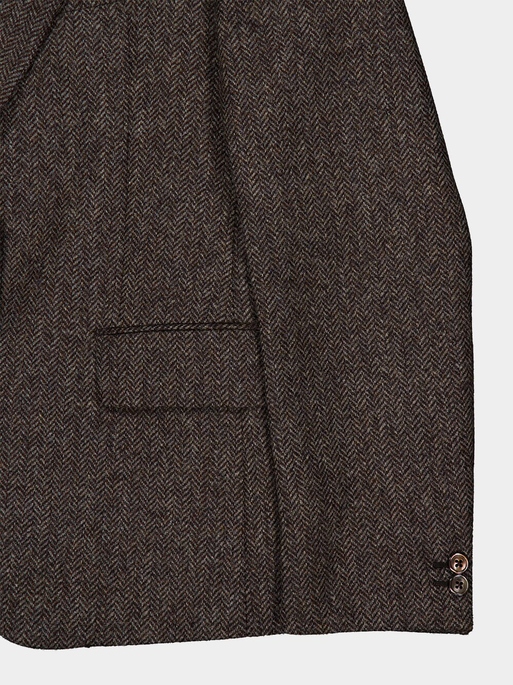 Ebony Chevron Wool Single-Breasted Jacket - Image 6
