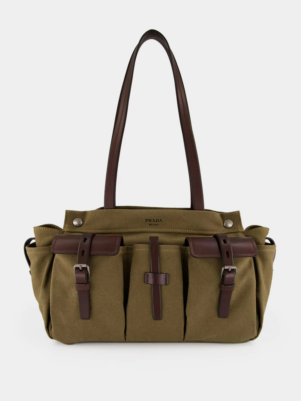 Forest Green Route Canvas Tote Bag