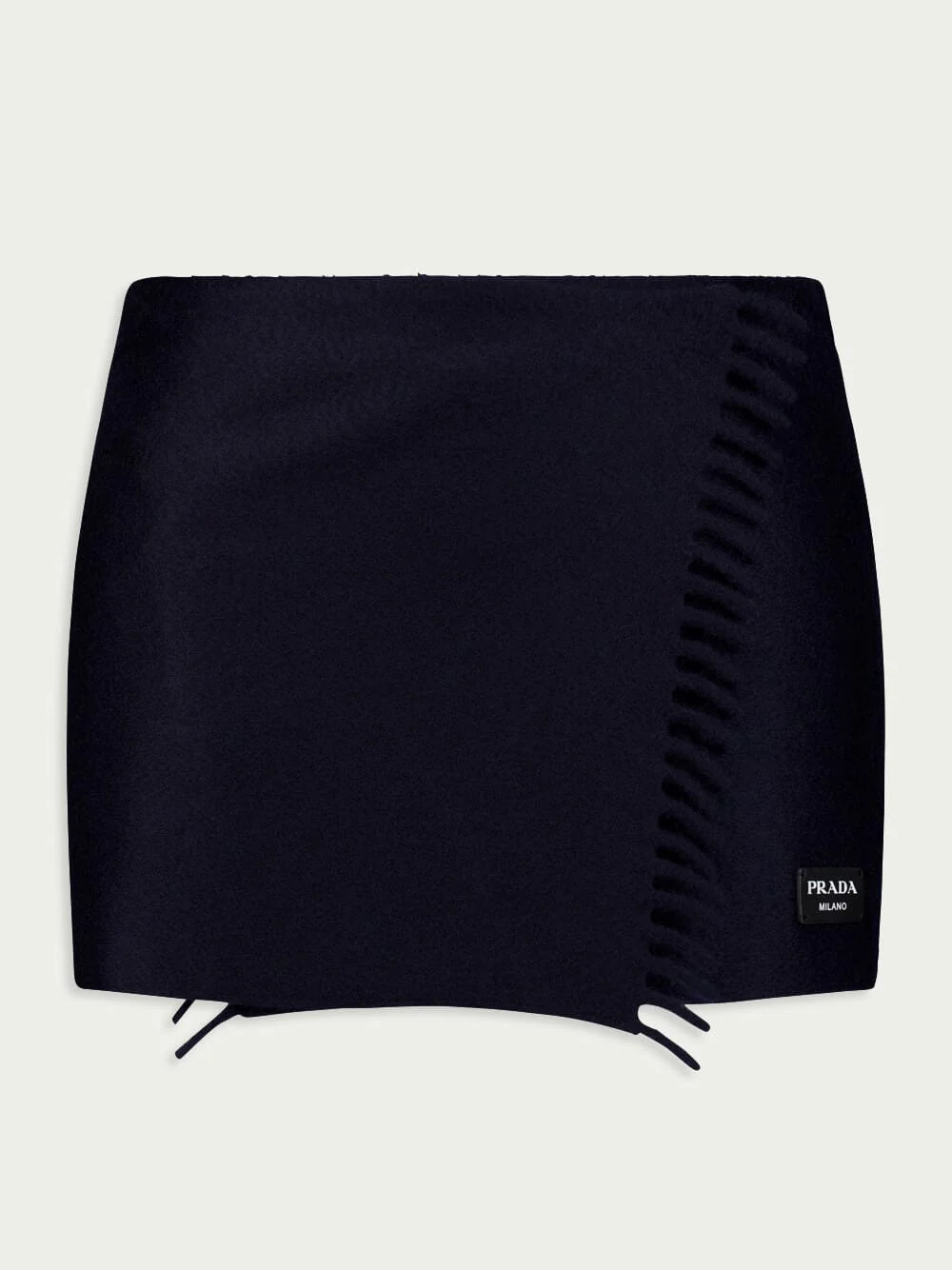 Fringed Cashmere Miniskirt