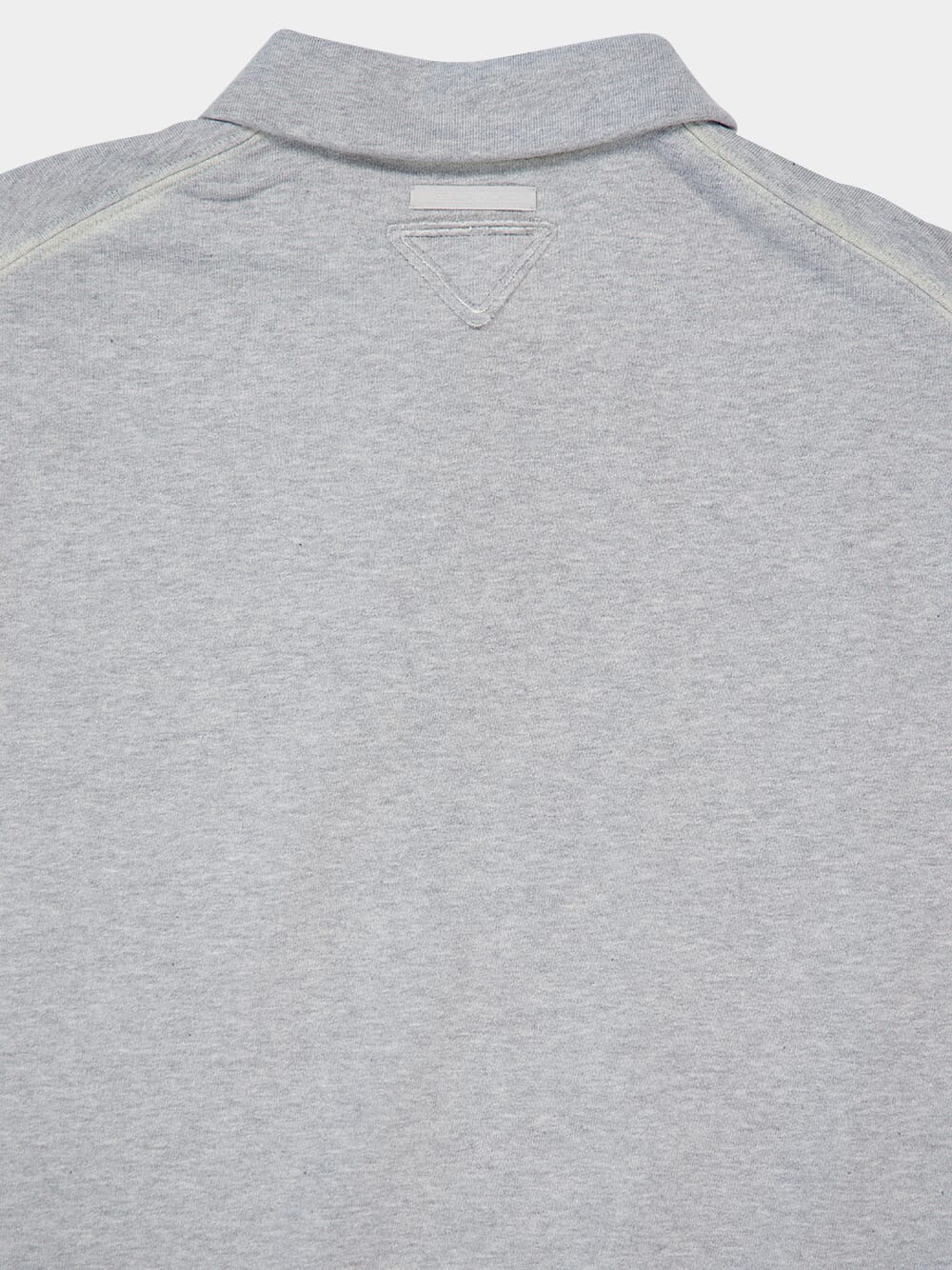 Grey Cotton Polo Shirt with Pearl Buttons - Image 5
