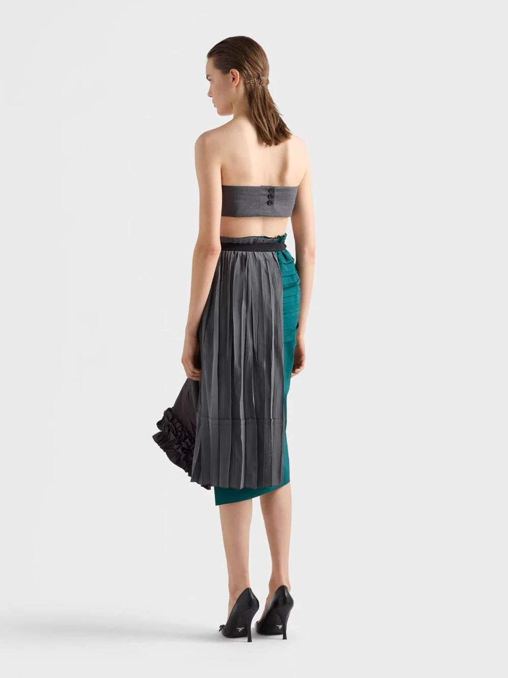 Hematite Patchwork Midi Skirt - Image 3