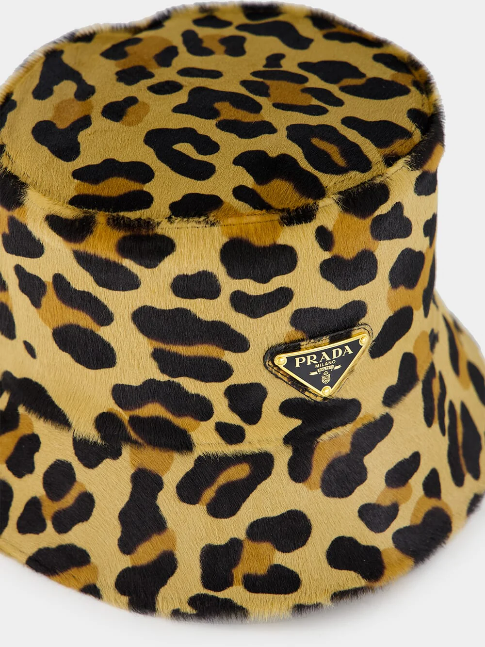 Honey Printed Leather Bucket Hat - Image 4