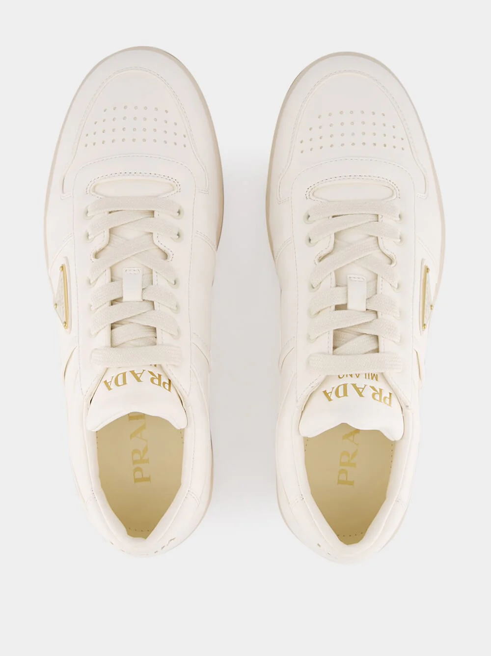 Ivory Downtown Nappa Leather Sneakers - Image 4