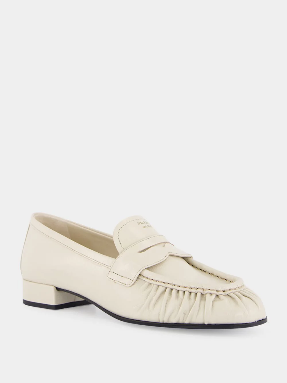 Ivory Leather Loafers - Image 2