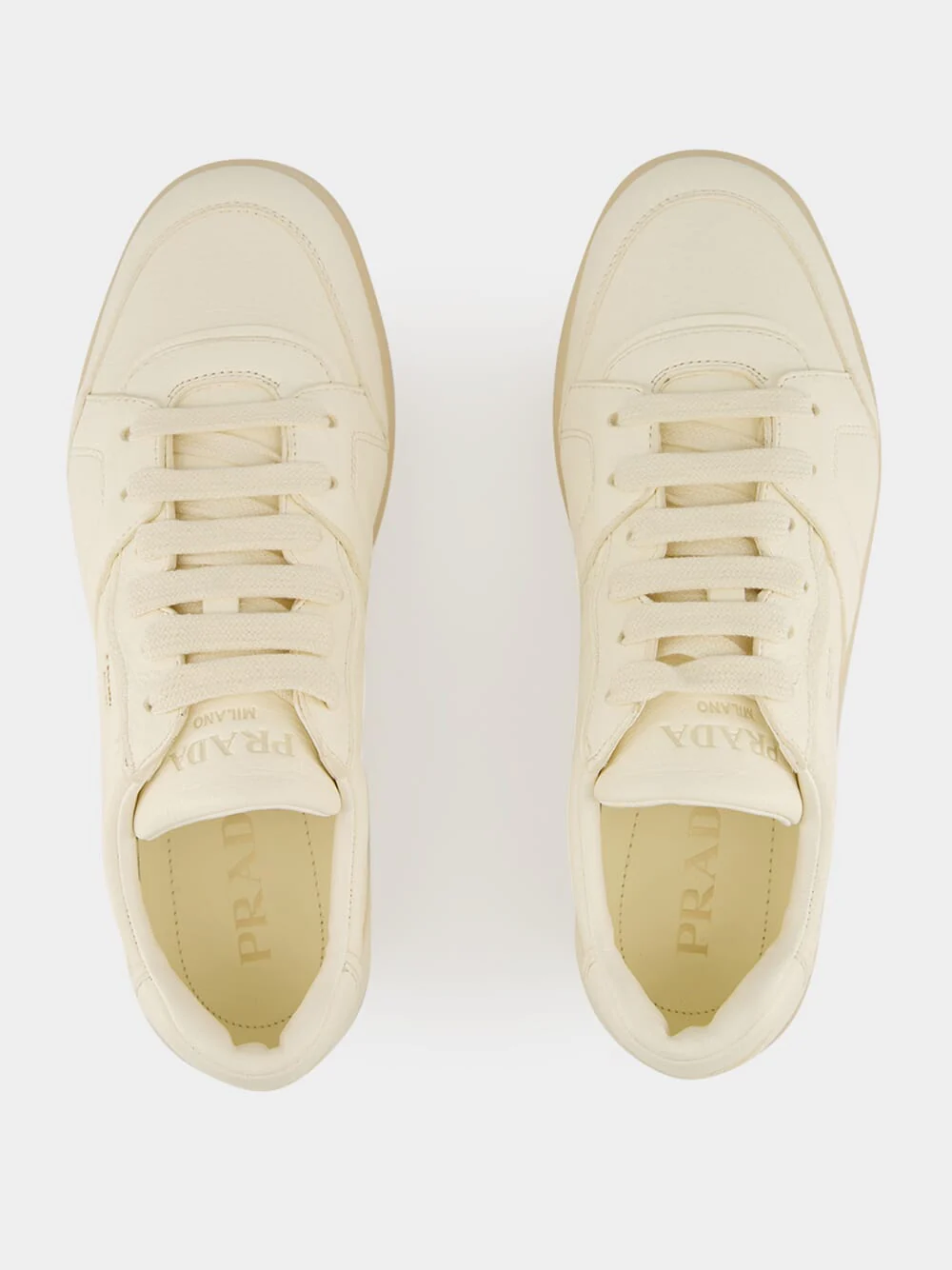Ivory Leather Low Sneakers - Image 4