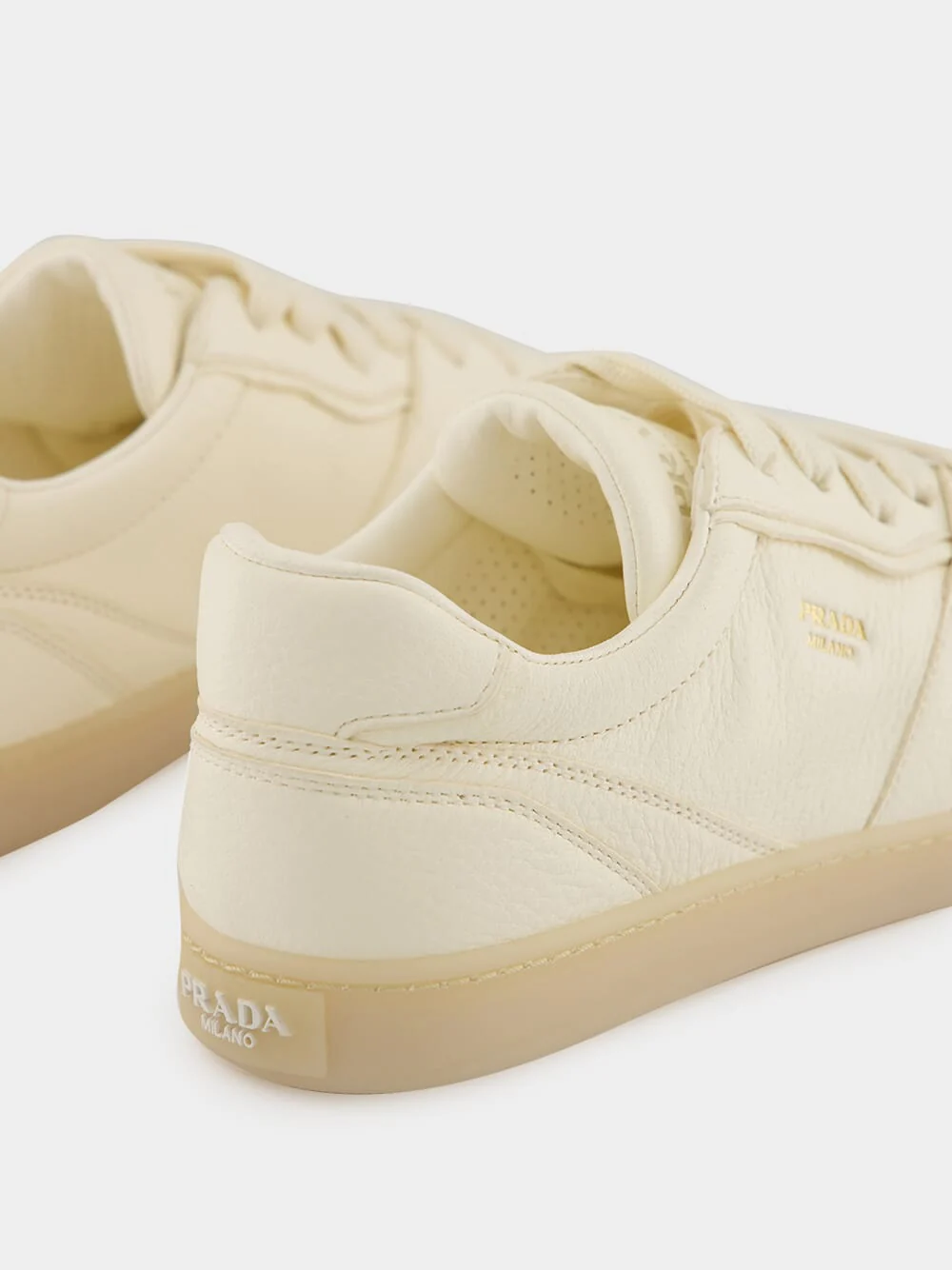 Ivory Leather Low Sneakers - Image 6