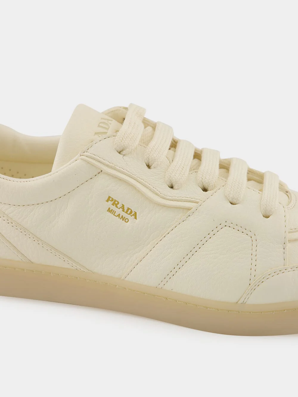 Ivory Leather Low Sneakers - Image 7