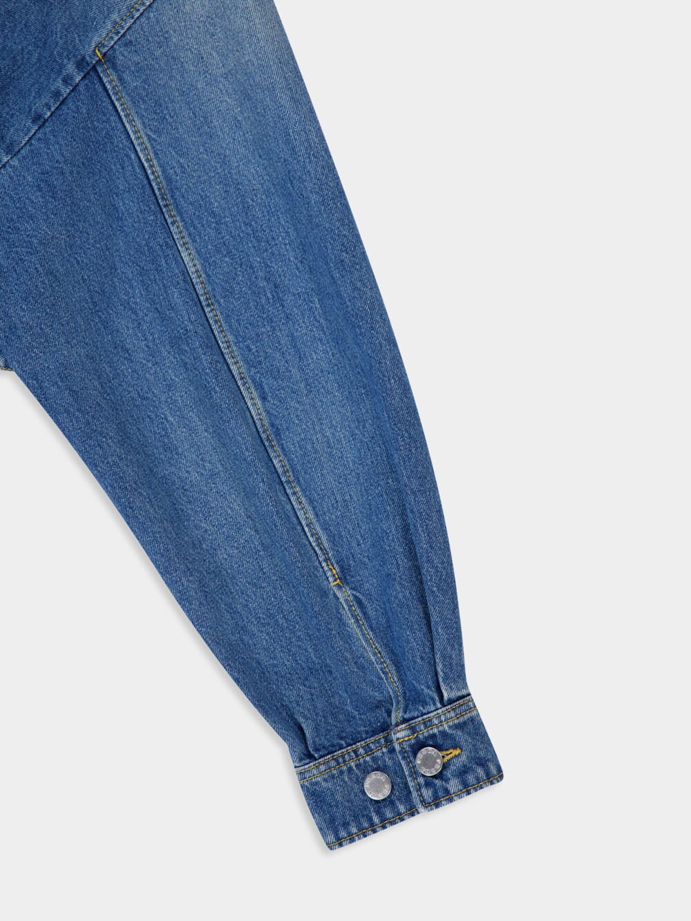 Light Blue Cropped Denim Jacket - Image 6