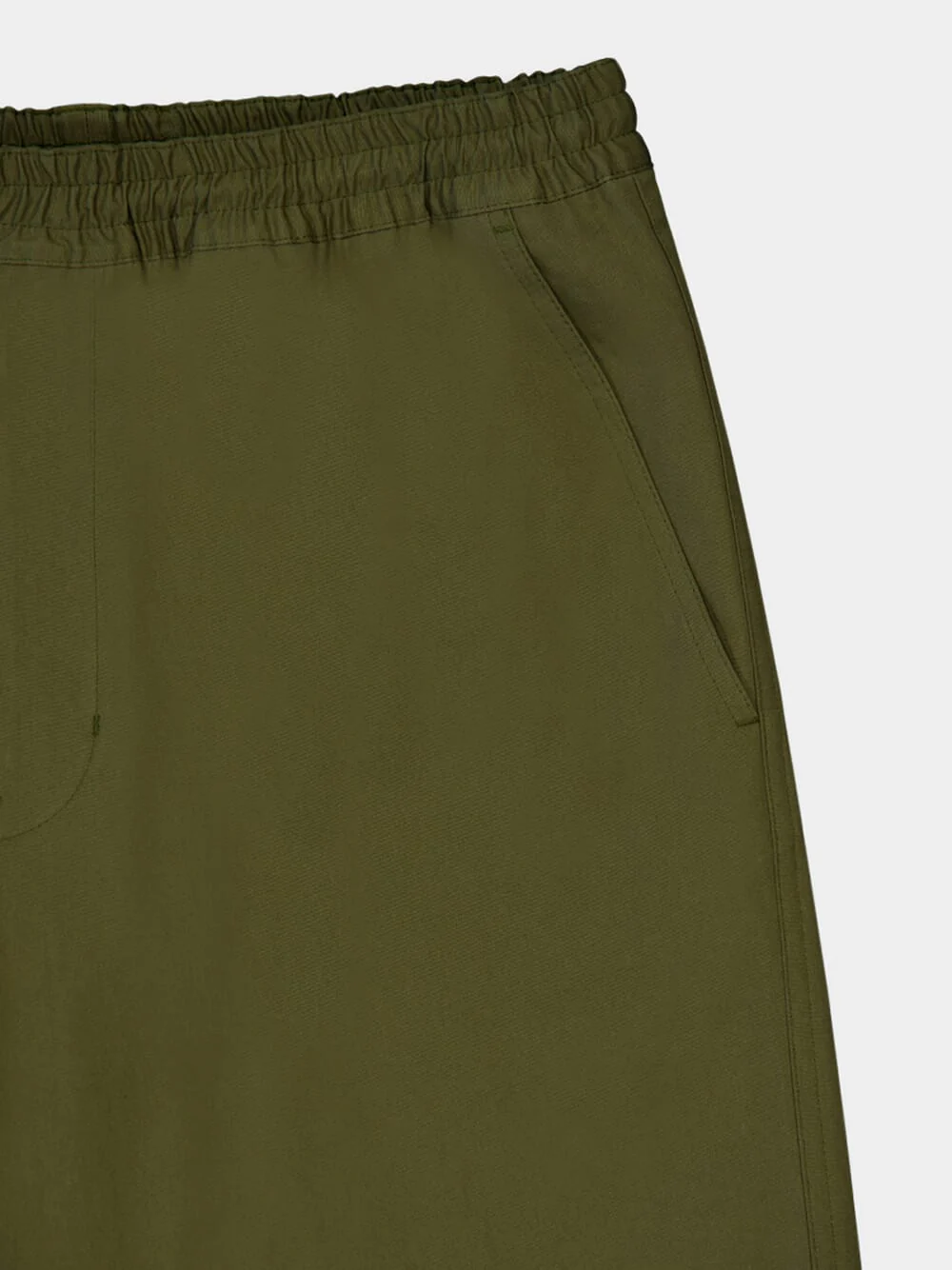 Militare Green Straight-Fit Poplin Trousers - Image 3