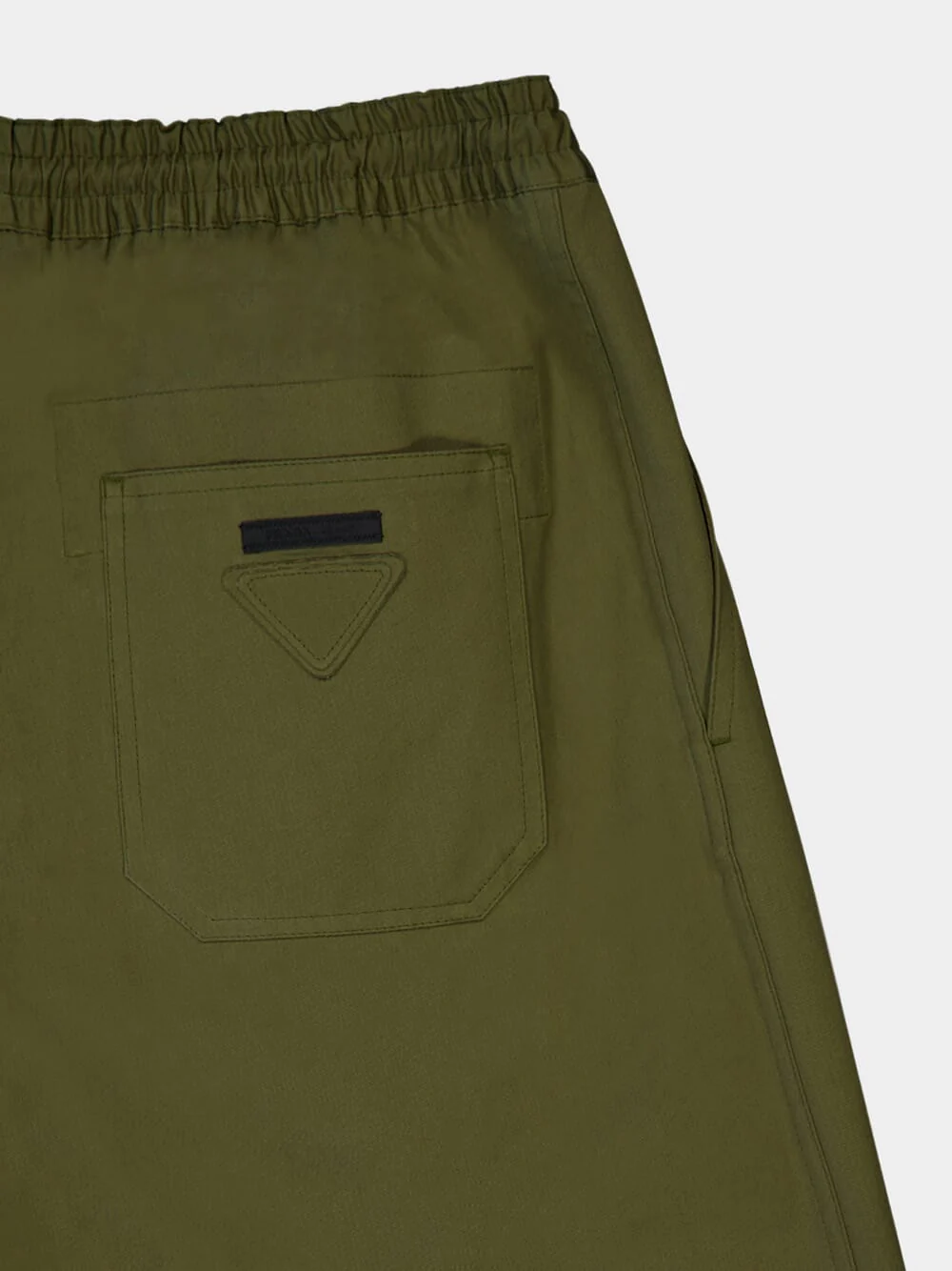 Militare Green Straight-Fit Poplin Trousers - Image 4