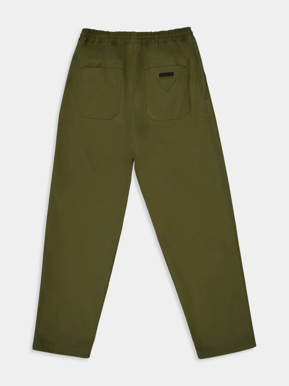 Militare Green Straight-Fit Poplin Trousers - Image 6