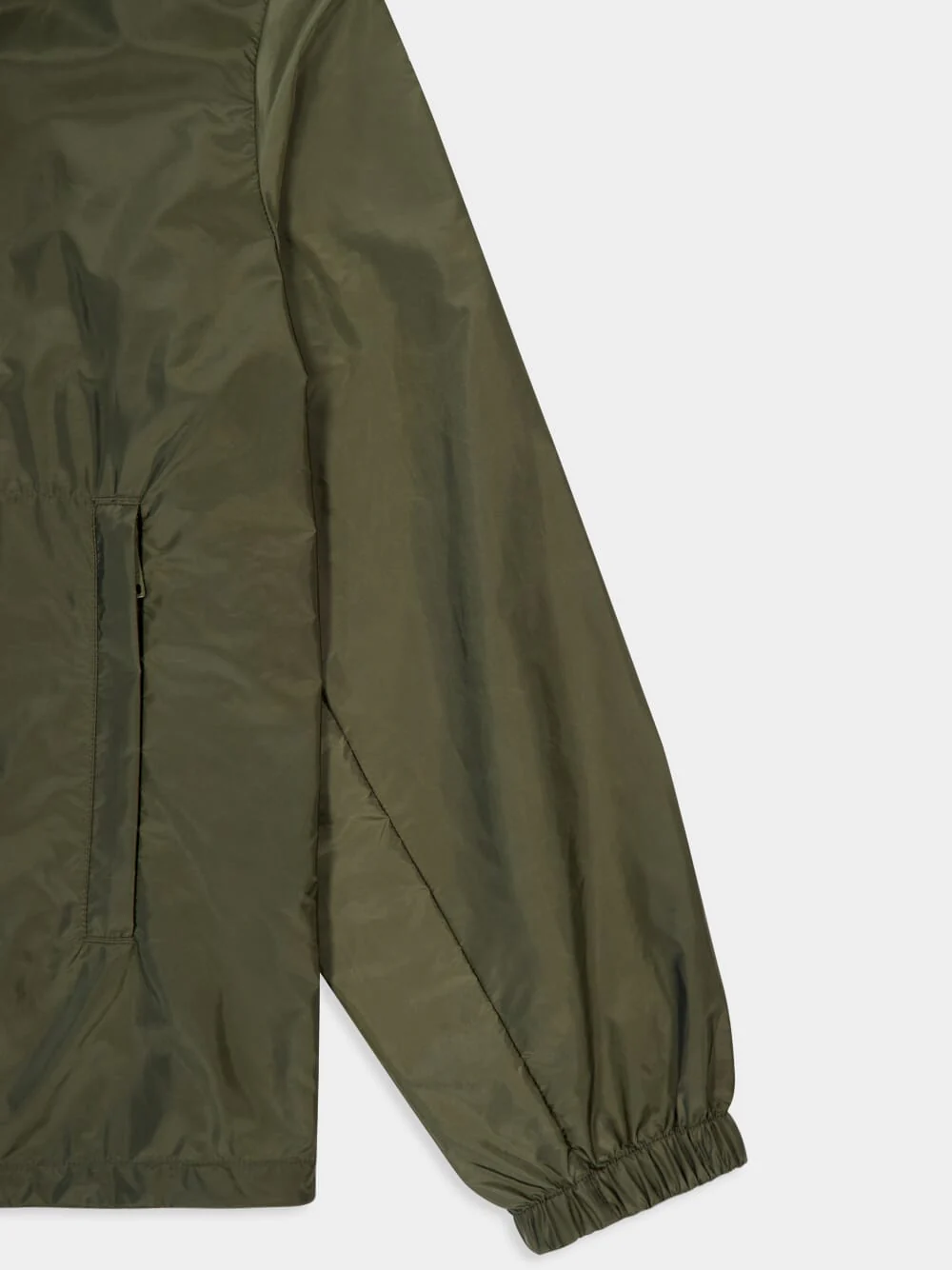 Military Green Hooded Re-Nylon Lightweight Jacket - Image 4