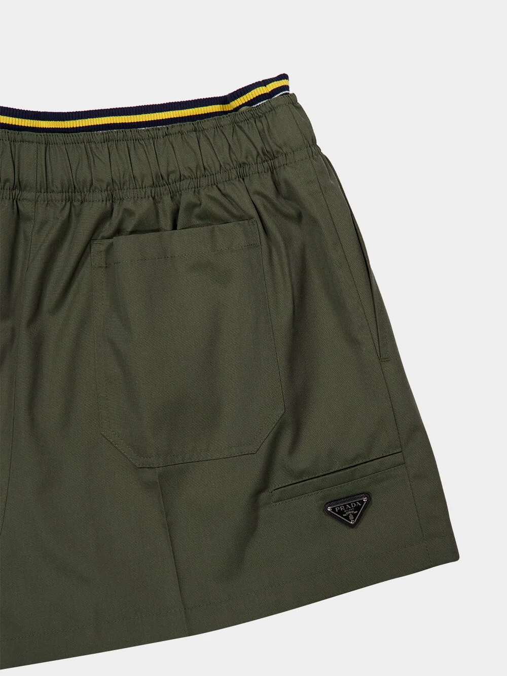 Military Green Poplin Shorts - Image 4