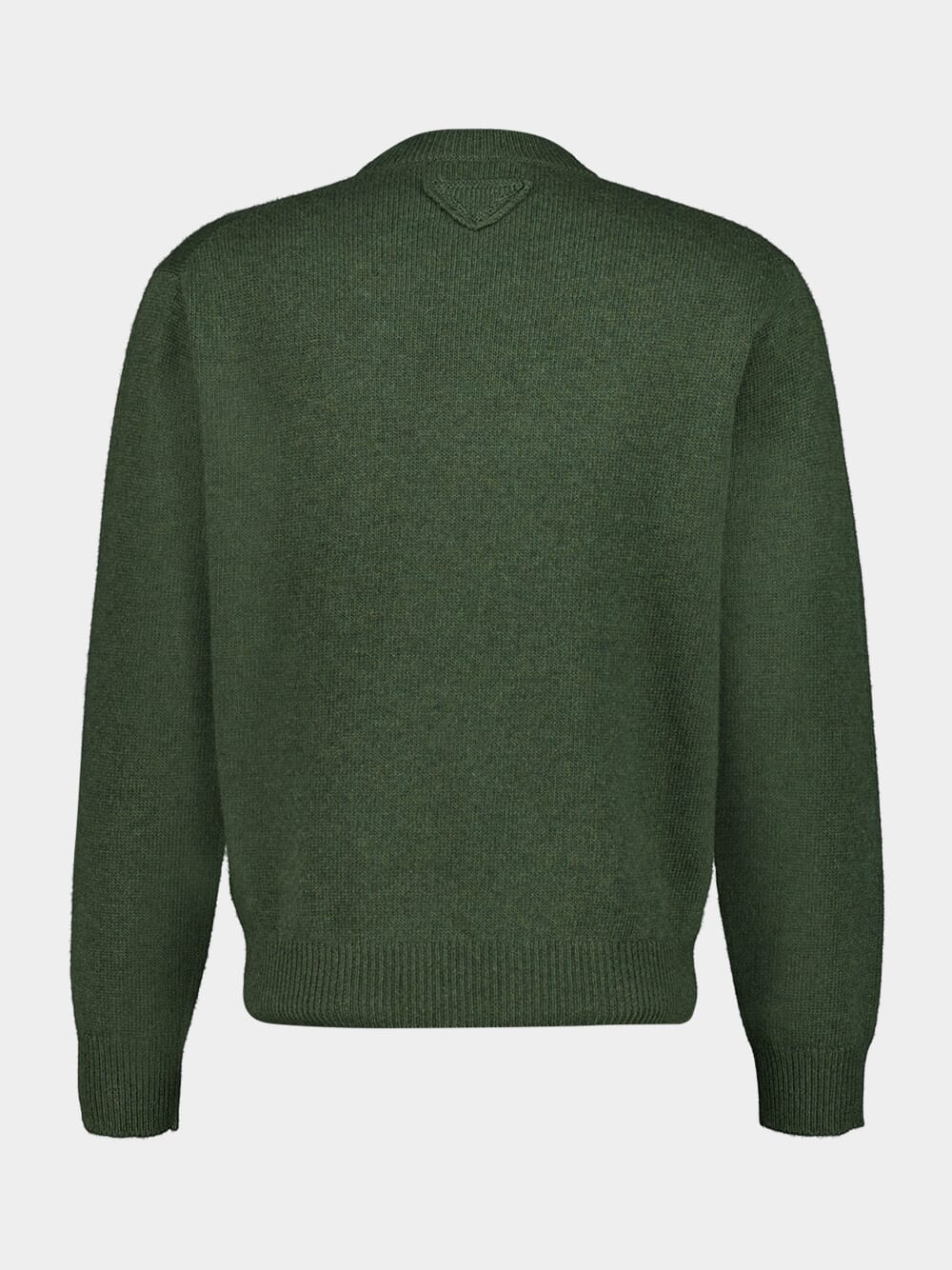 Military Green Re-Cashmere Crew-Neck Sweater - Image 4