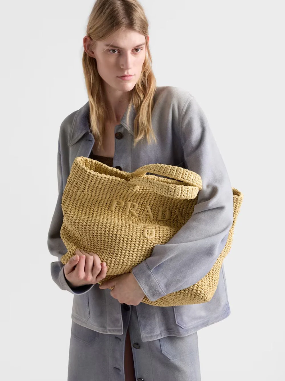 Natural Large Crochet Tote Bag - Image 4