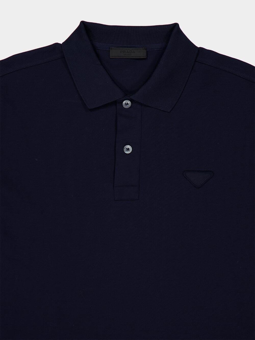 Navy Blue Cotton Polo Shirt - Image 3