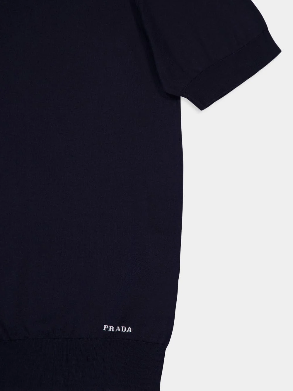 Navy Blue Silk Polo Shirt - Image 6