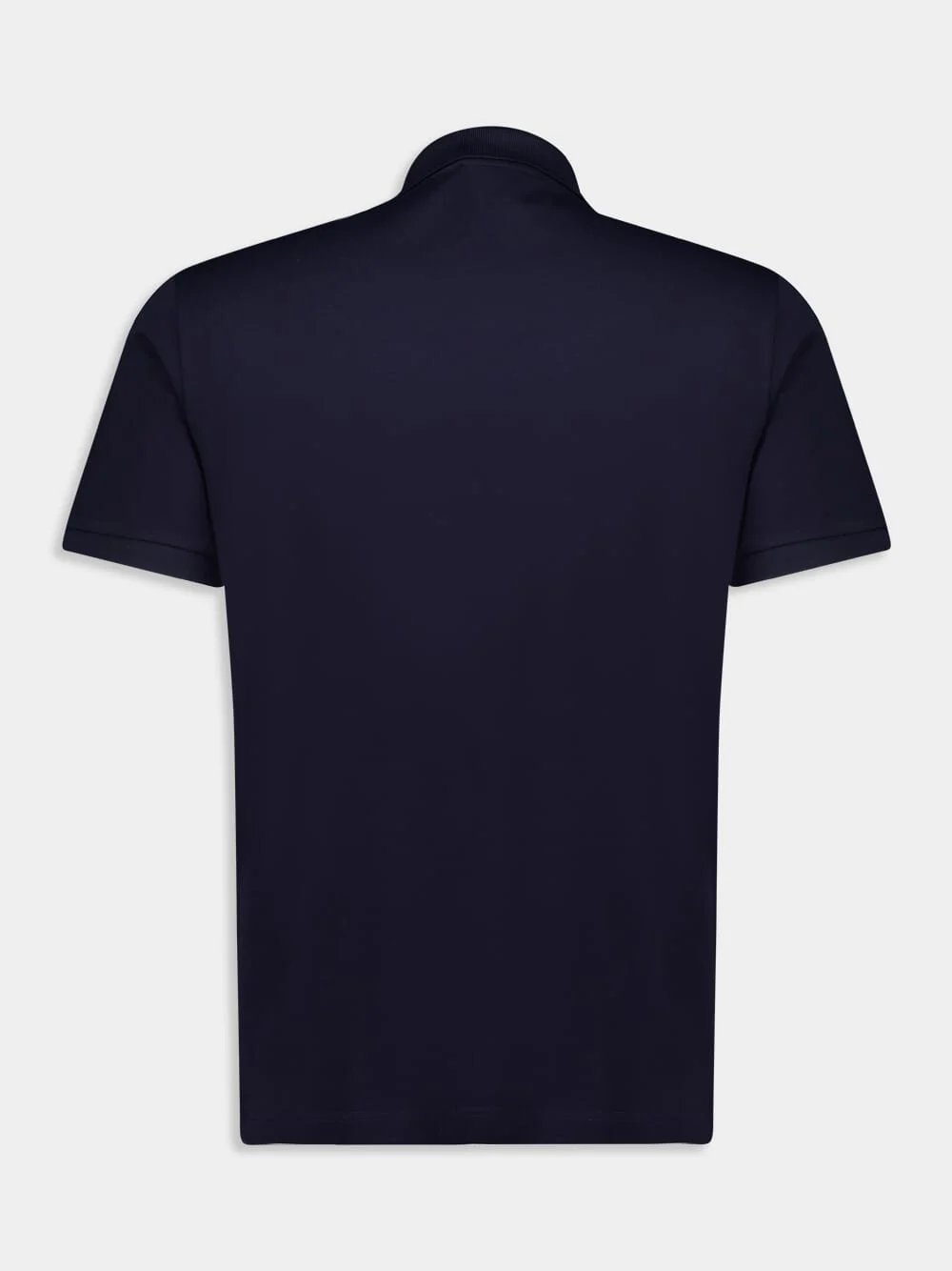 Navy Cotton Piqué Polo Shirt - Image 4