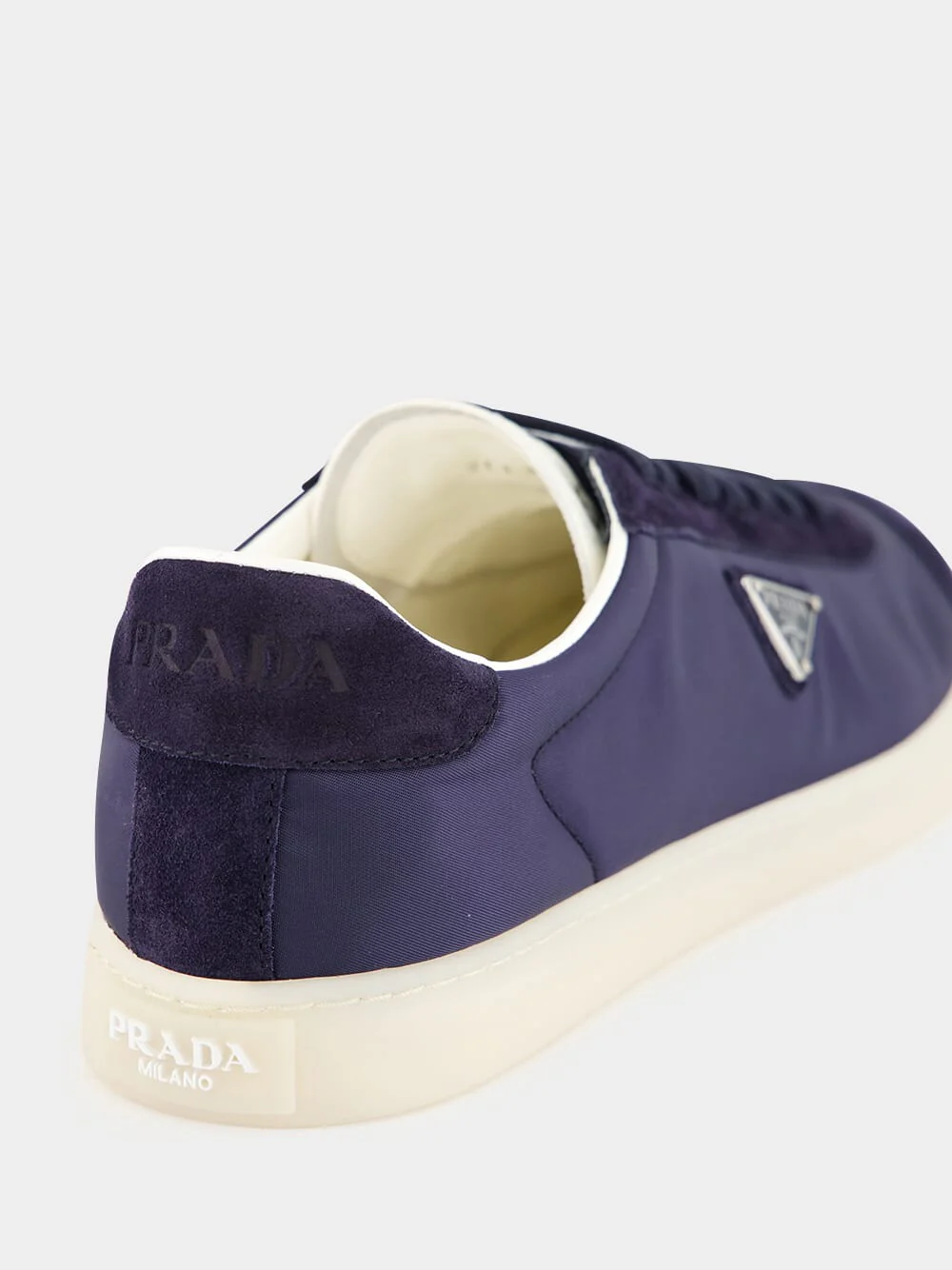 Navy Fabric and Suede Sneakers - Image 6