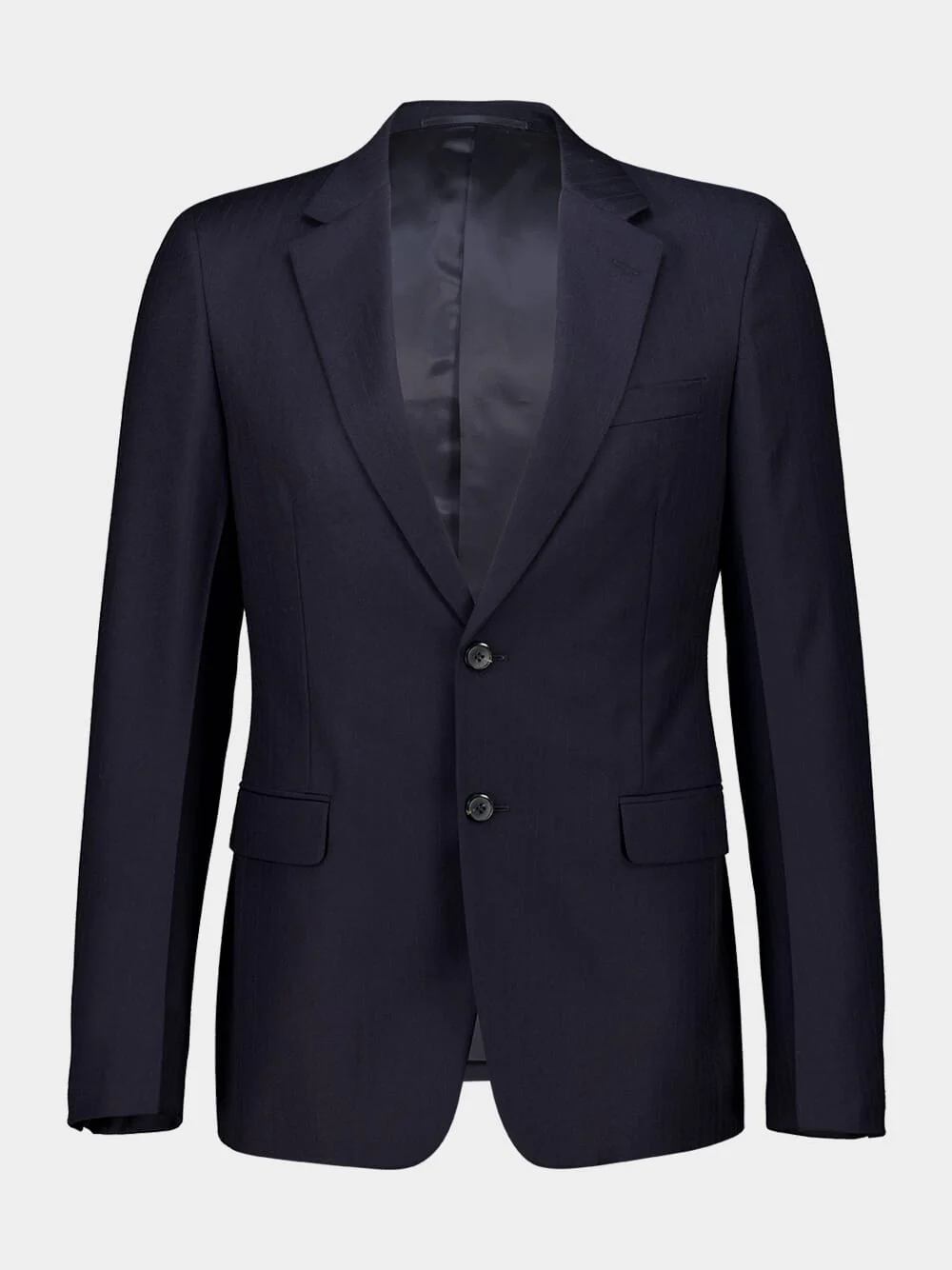 Navy Wool-Cashmere Slim Suit - Image 2