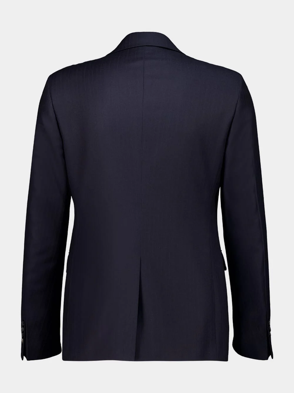 Navy Wool-Cashmere Slim Suit - Image 4
