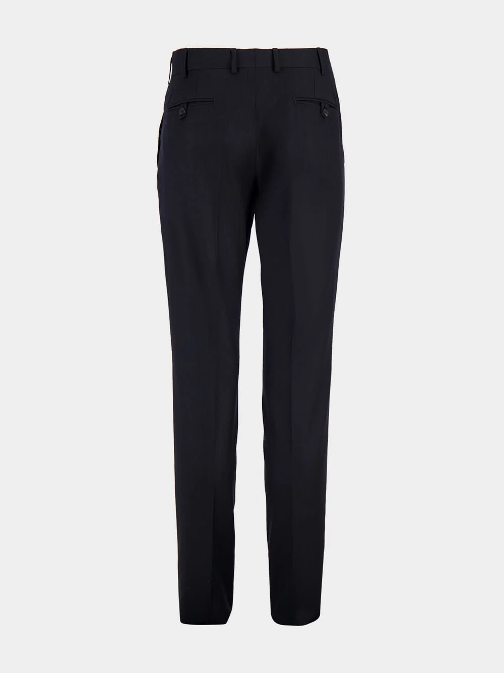 Navy Wool-Cashmere Slim Suit - Image 6