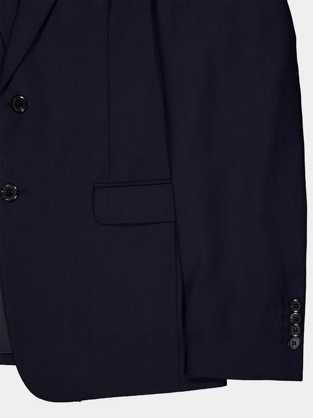 Navy Wool-Cashmere Slim Suit - Image 8