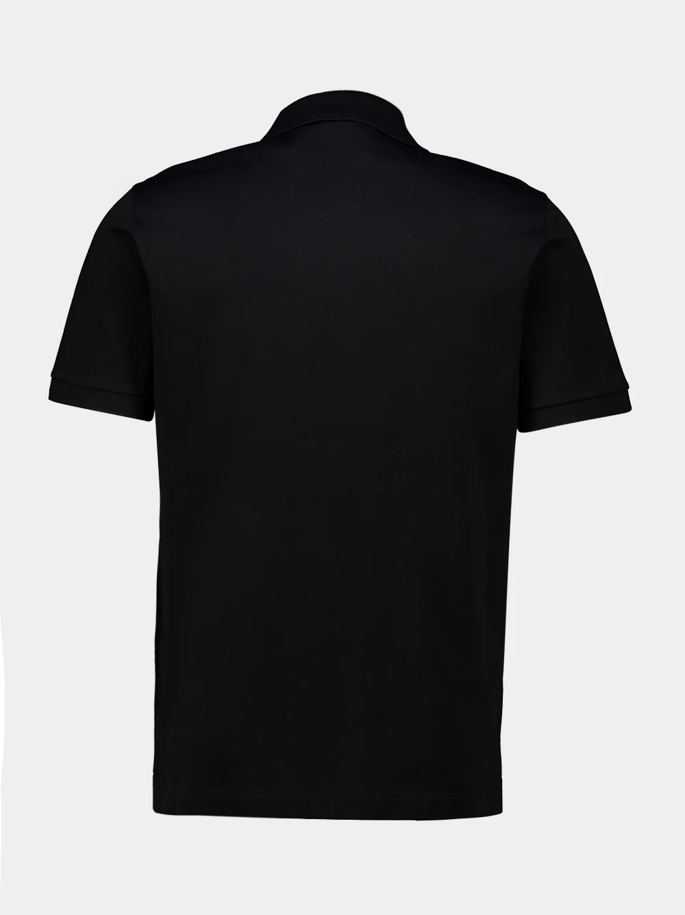 Black Cotton Piqué Polo Shirt - Image 2