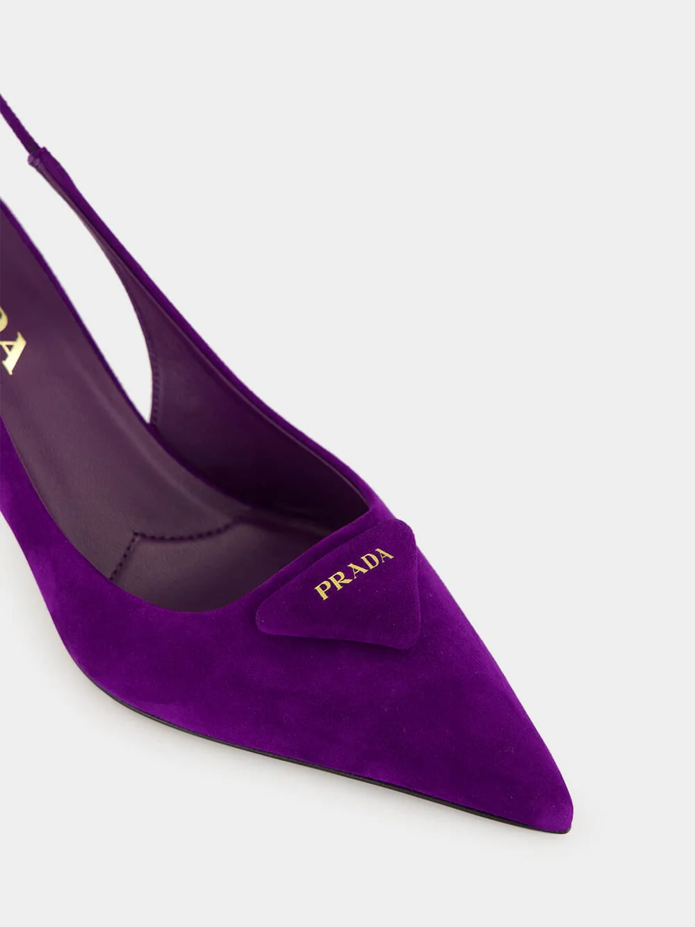 Purple Suede Slingback Pumps - Image 6