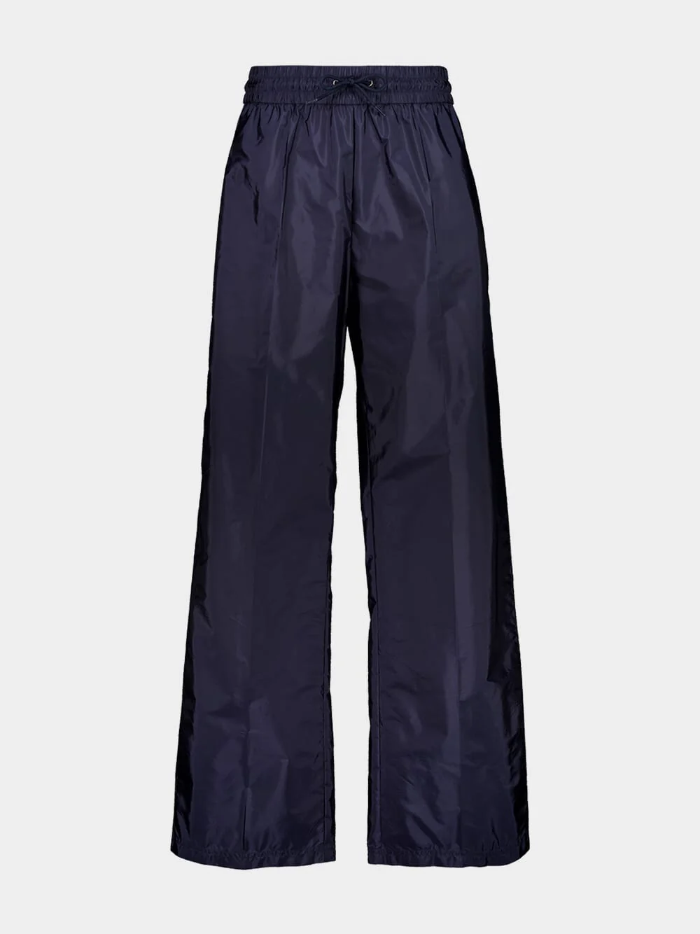 Royal Blue Wide-Leg Re-Nylon Pants