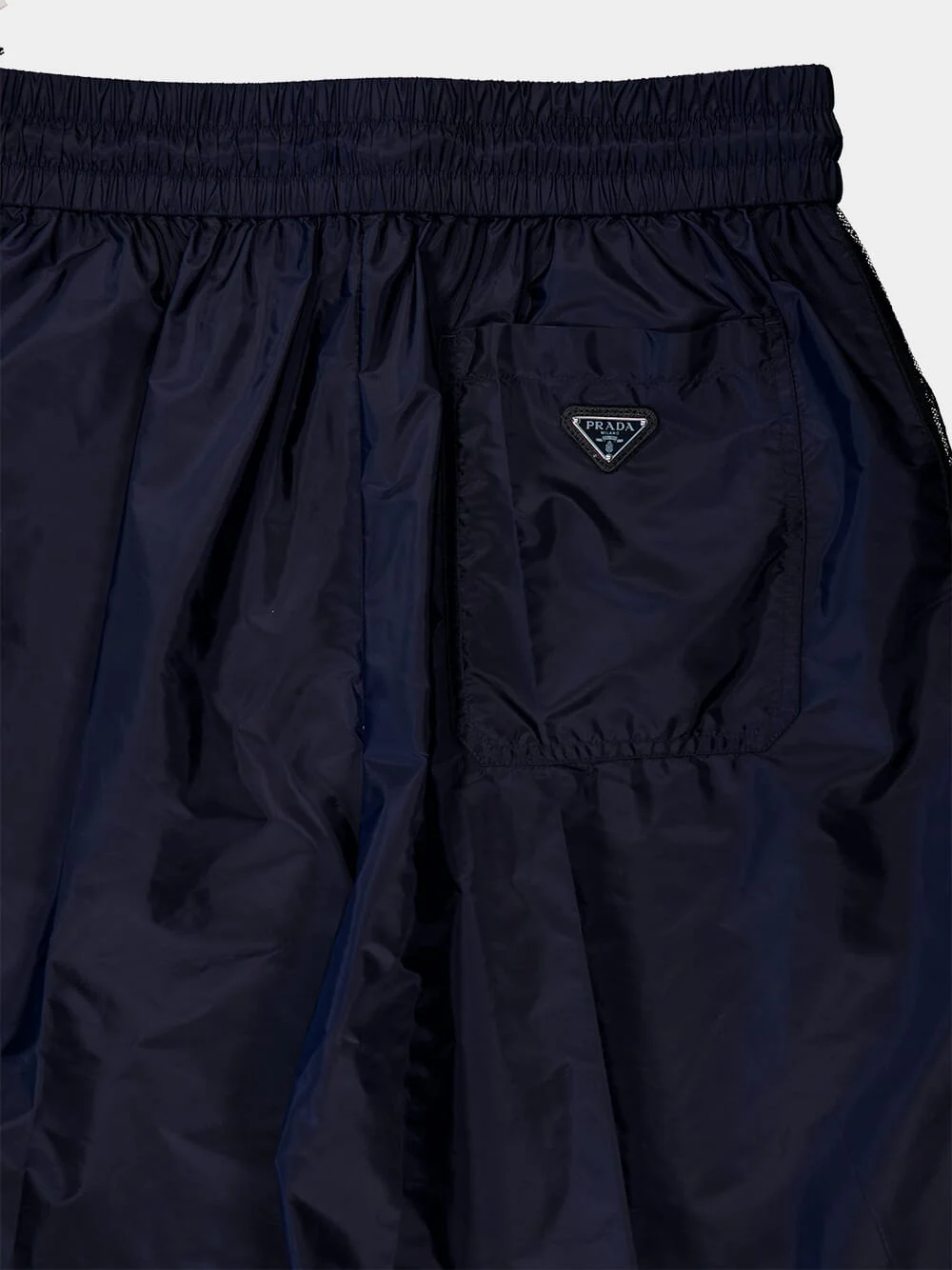 Royal Blue Wide-Leg Re-Nylon Pants - Image 4