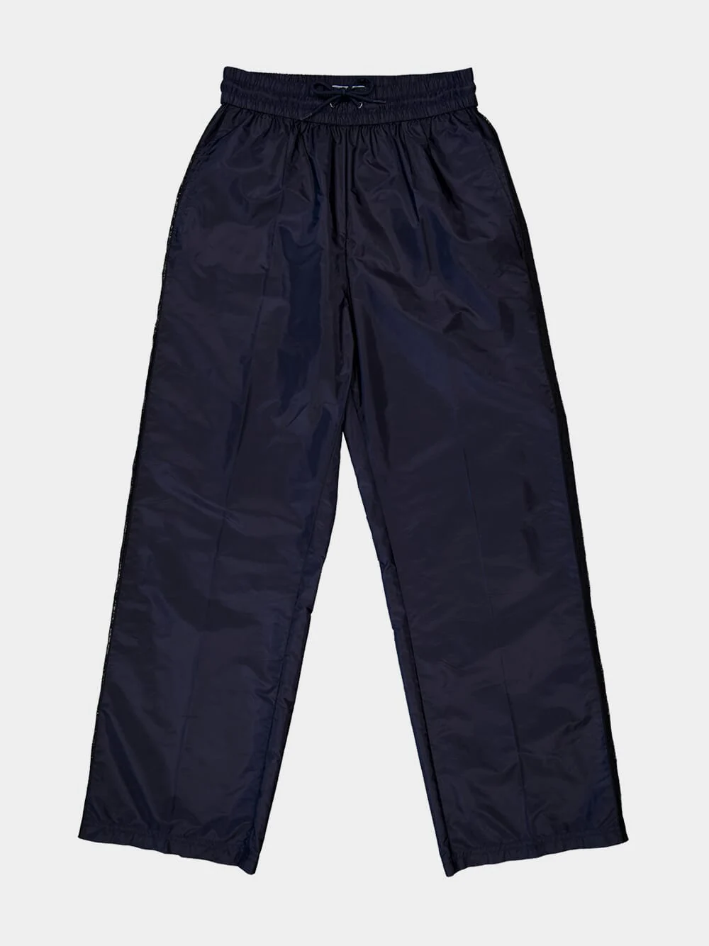 Royal Blue Wide-Leg Re-Nylon Pants - Image 5