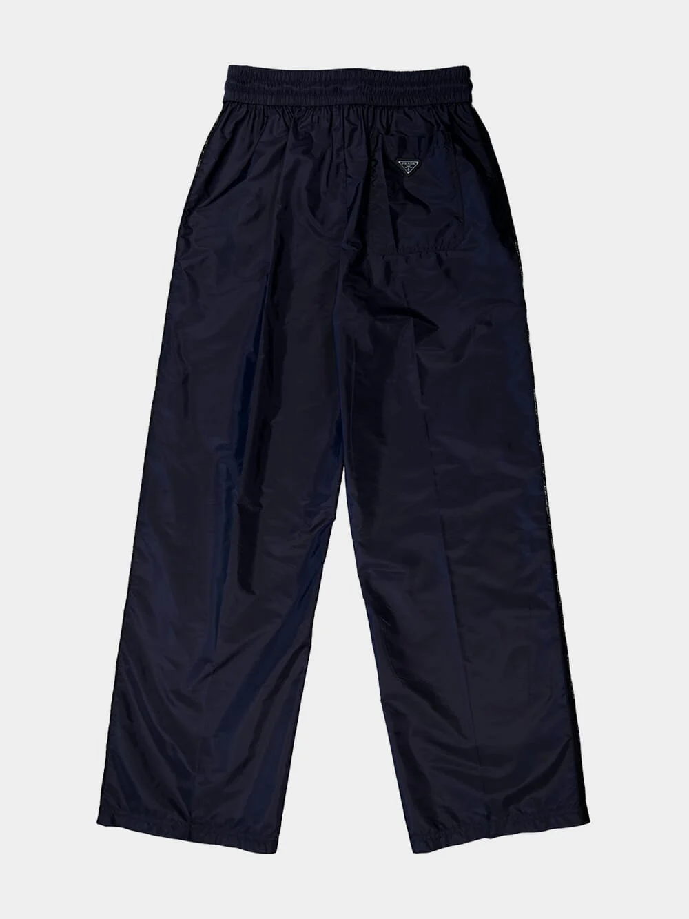 Royal Blue Wide-Leg Re-Nylon Pants - Image 6