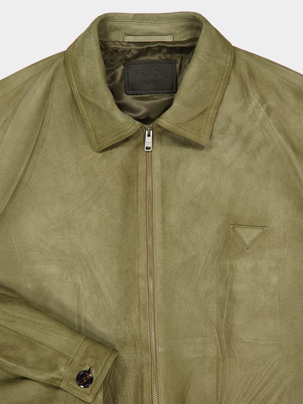 Salvia Green Leather Jacket - Image 3