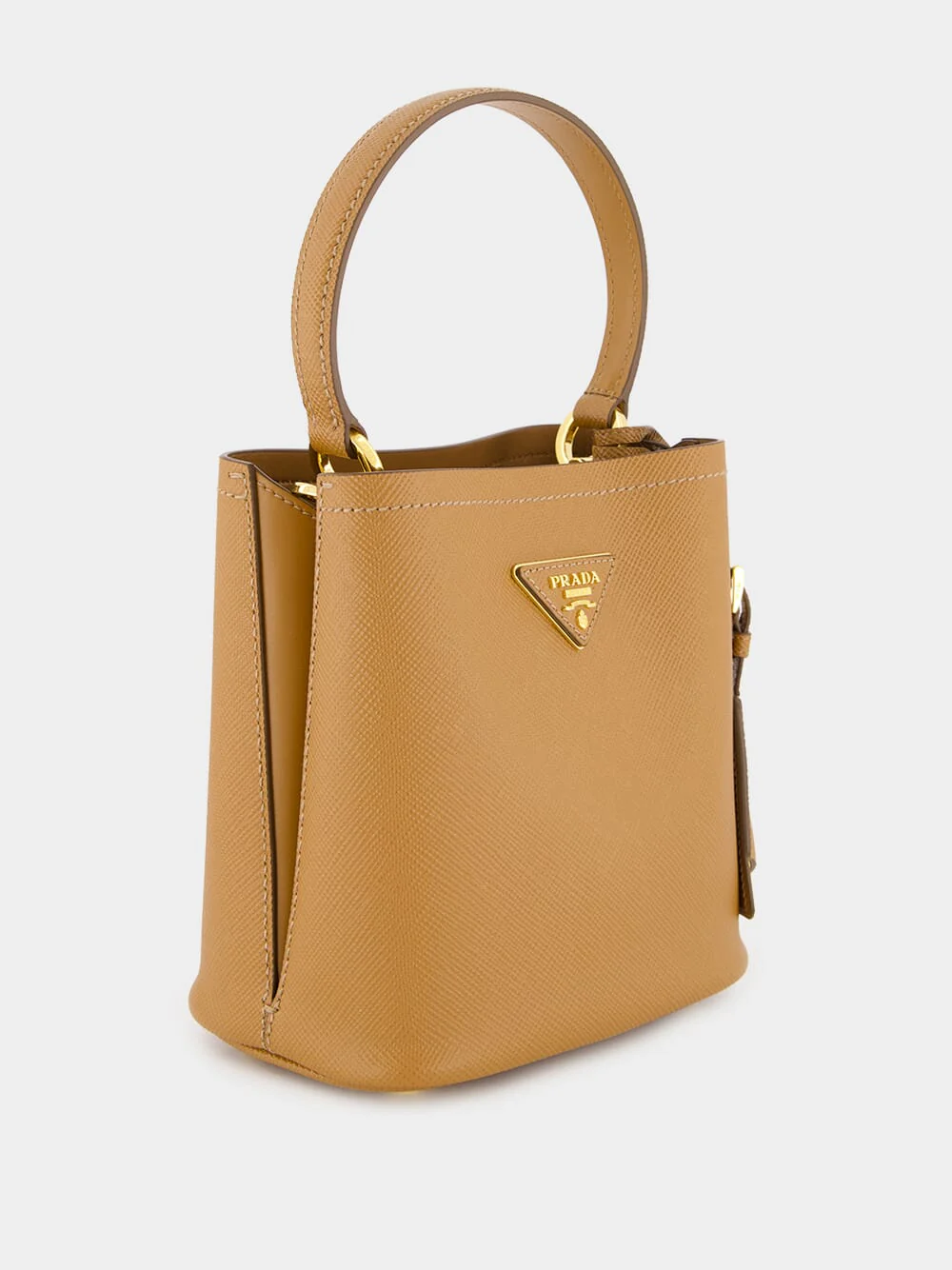 Sand Beige Saffiano Leather Mini Bag - Image 3