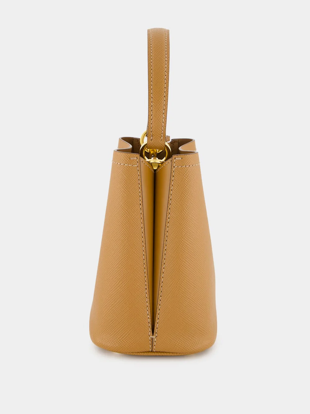 Sand Beige Saffiano Leather Mini Bag - Image 4