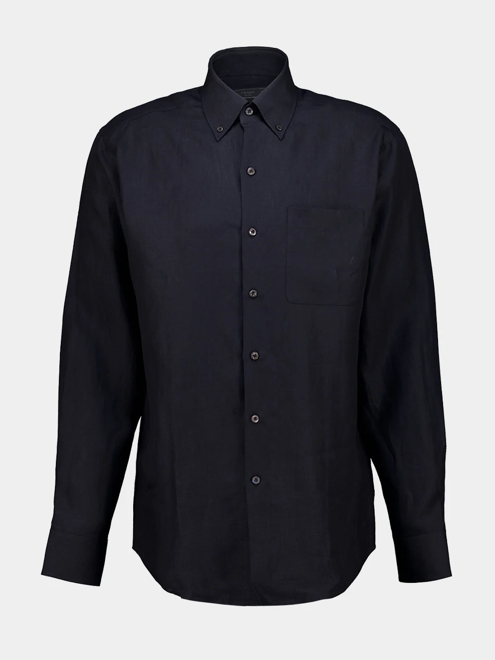 Black Loose Fit Linen Shirt