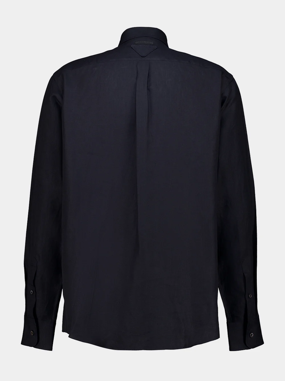 Black Loose Fit Linen Shirt - Image 2