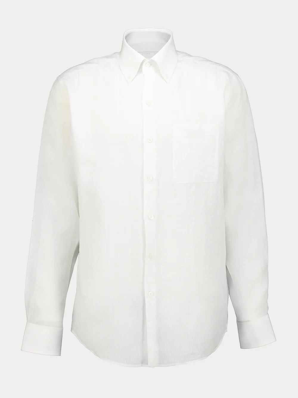 White Loose Fit Linen Shirt