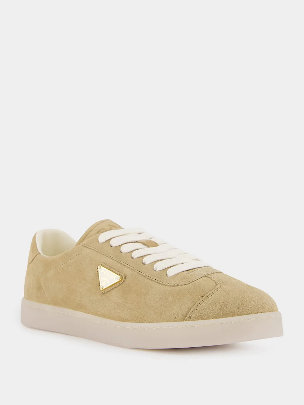 Beige Leather Sneakers - Image 2
