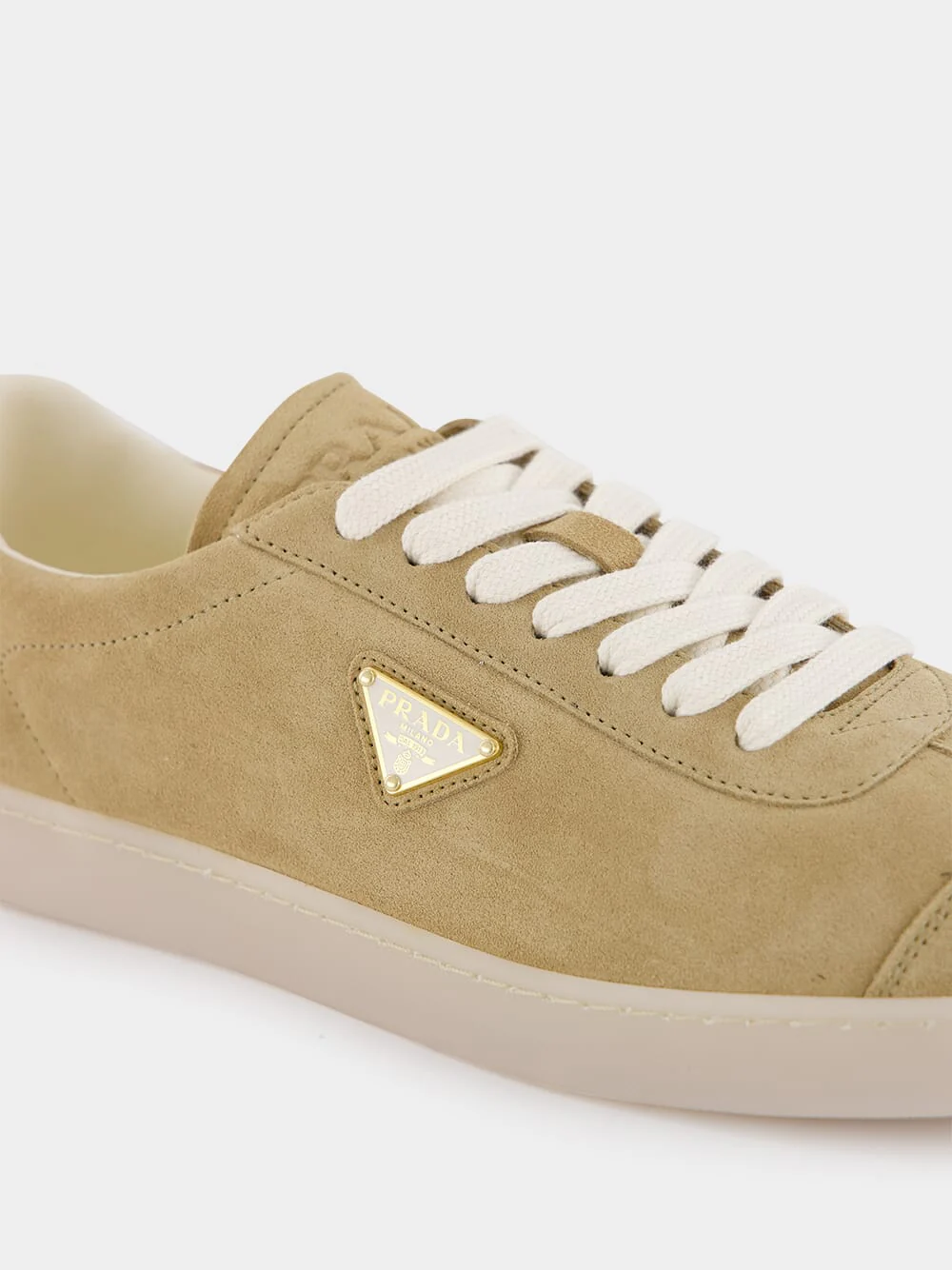 Beige Leather Sneakers - Image 6