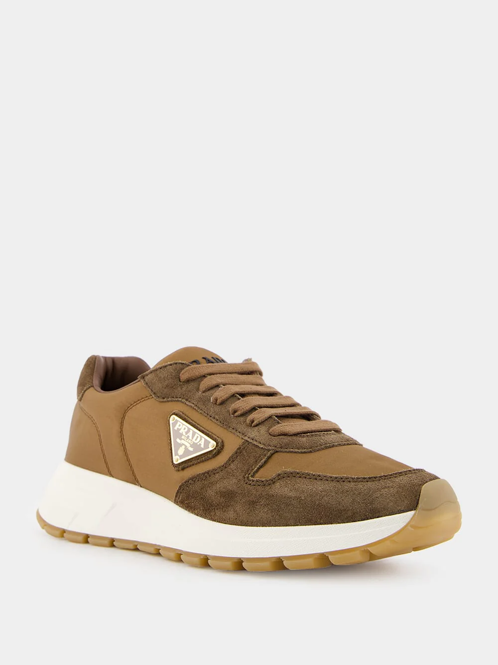 Brown Suede Re-Nylon Sneakers - Image 2
