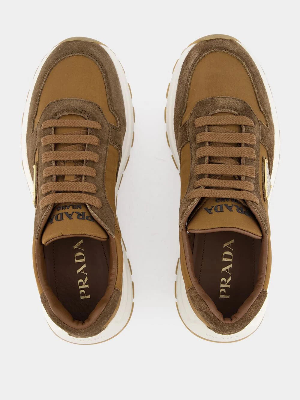 Brown Suede Re-Nylon Sneakers - Image 4