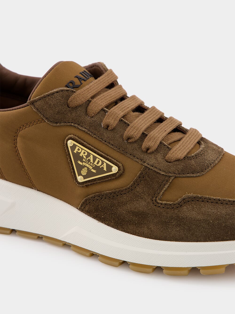 Brown Suede Re-Nylon Sneakers - Image 7