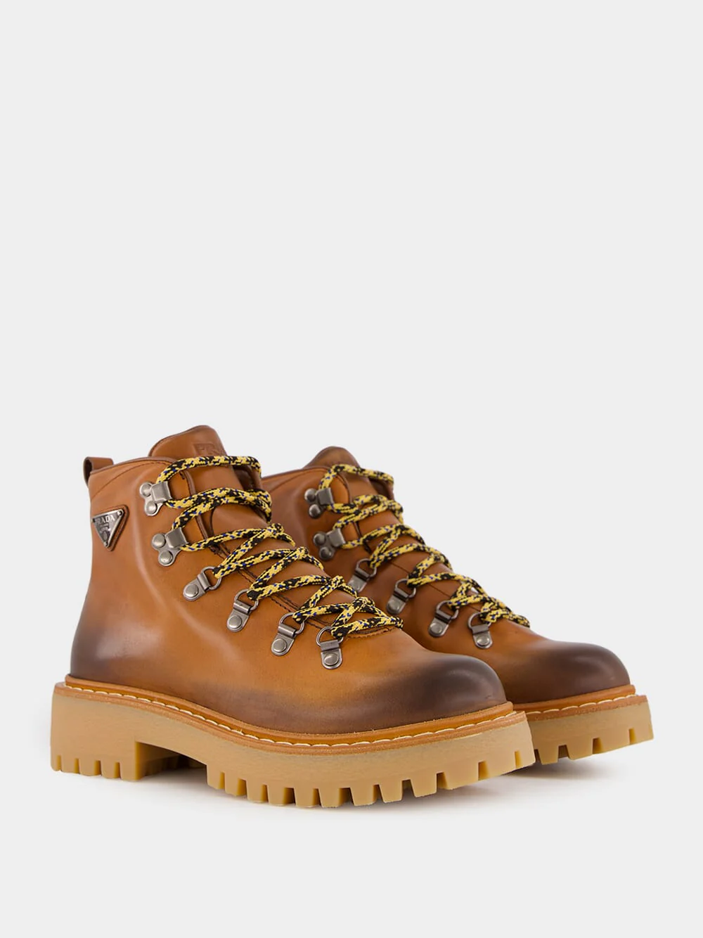 Cognac Leather Laced Booties - Image 3