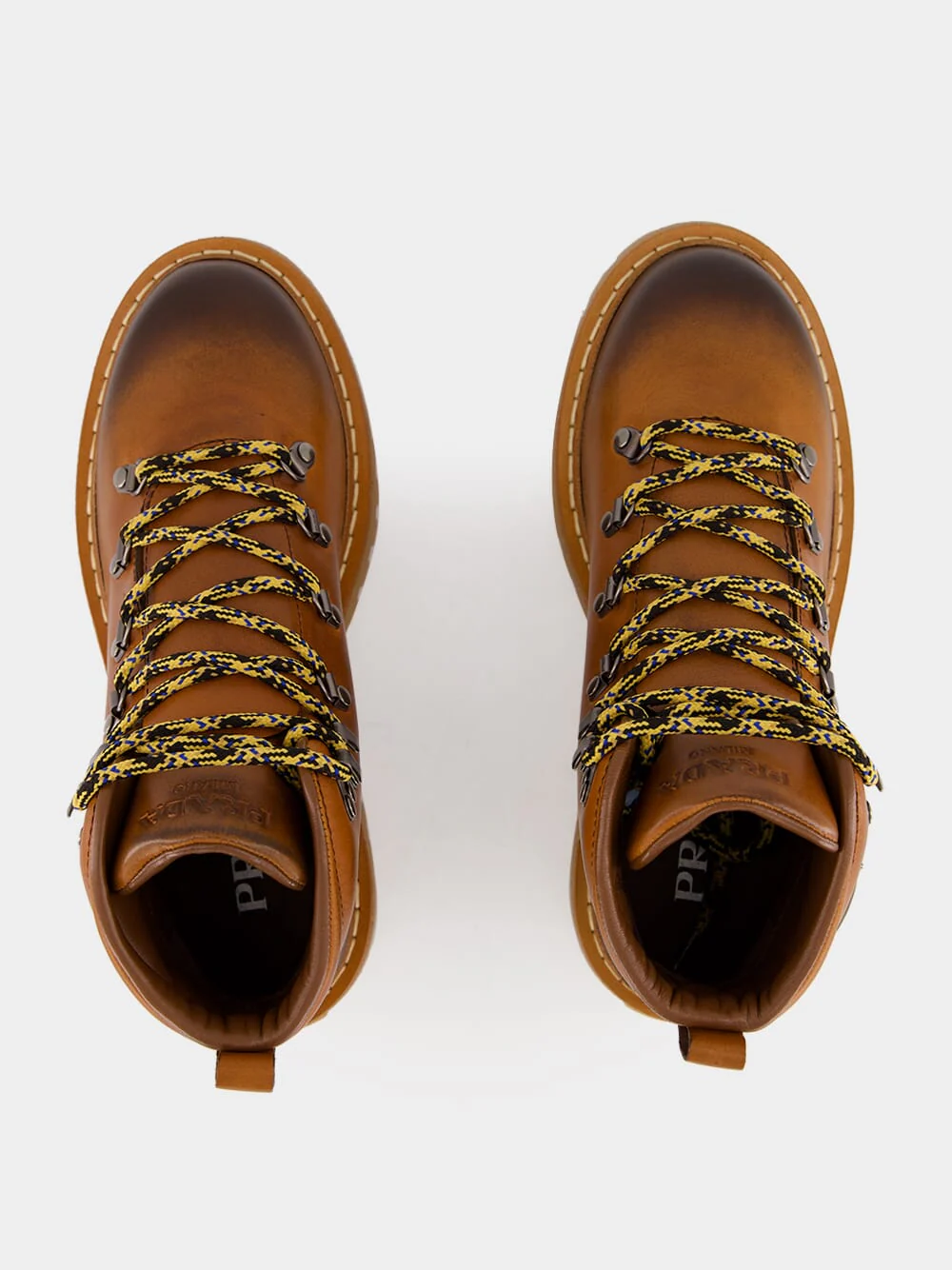 Cognac Leather Laced Booties - Image 4
