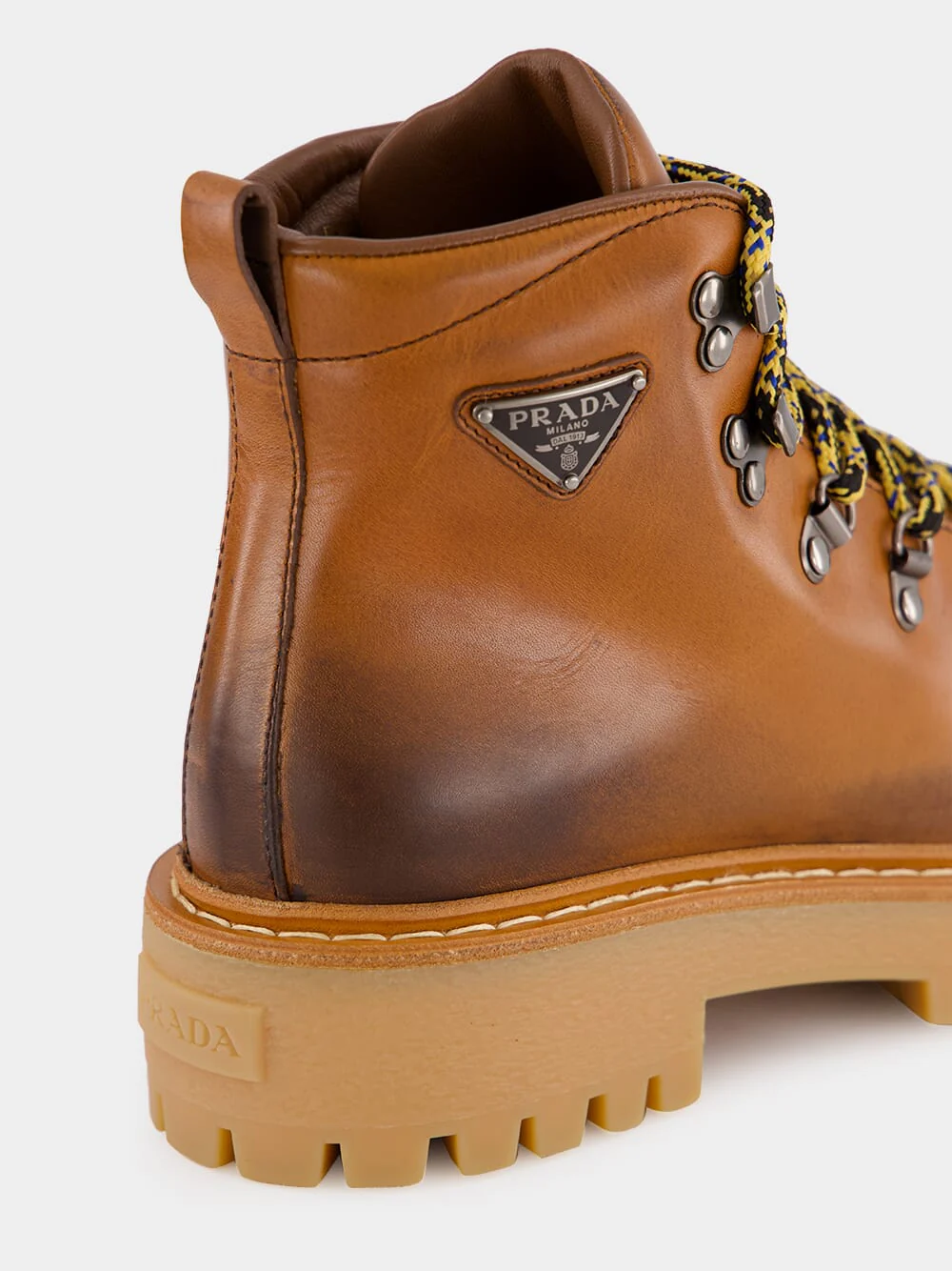 Cognac Leather Laced Booties - Image 6