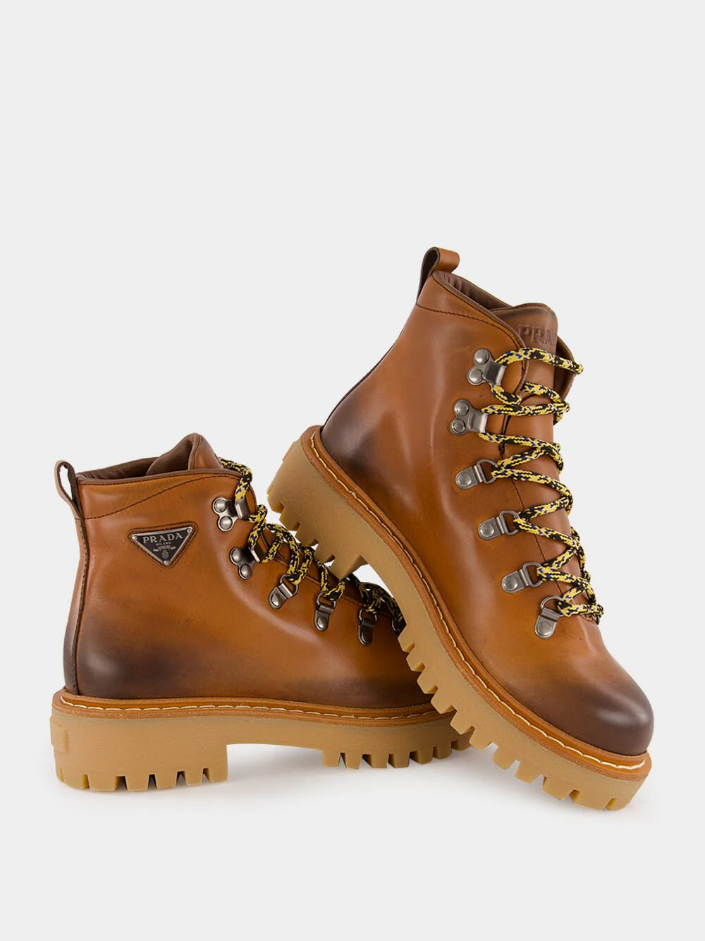 Cognac Leather Laced Booties - Image 8