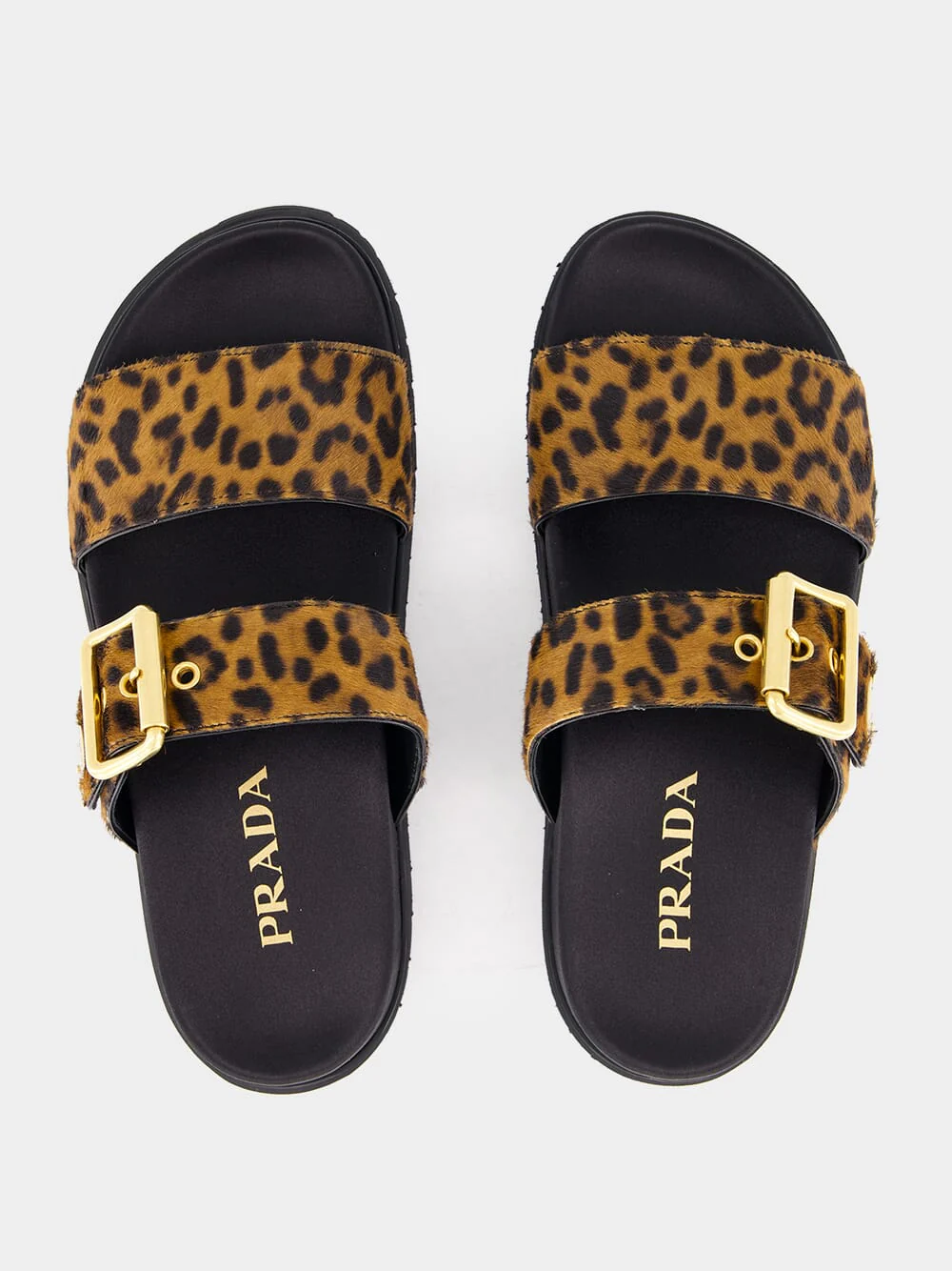 Honey Printed Leather Slides - Image 4